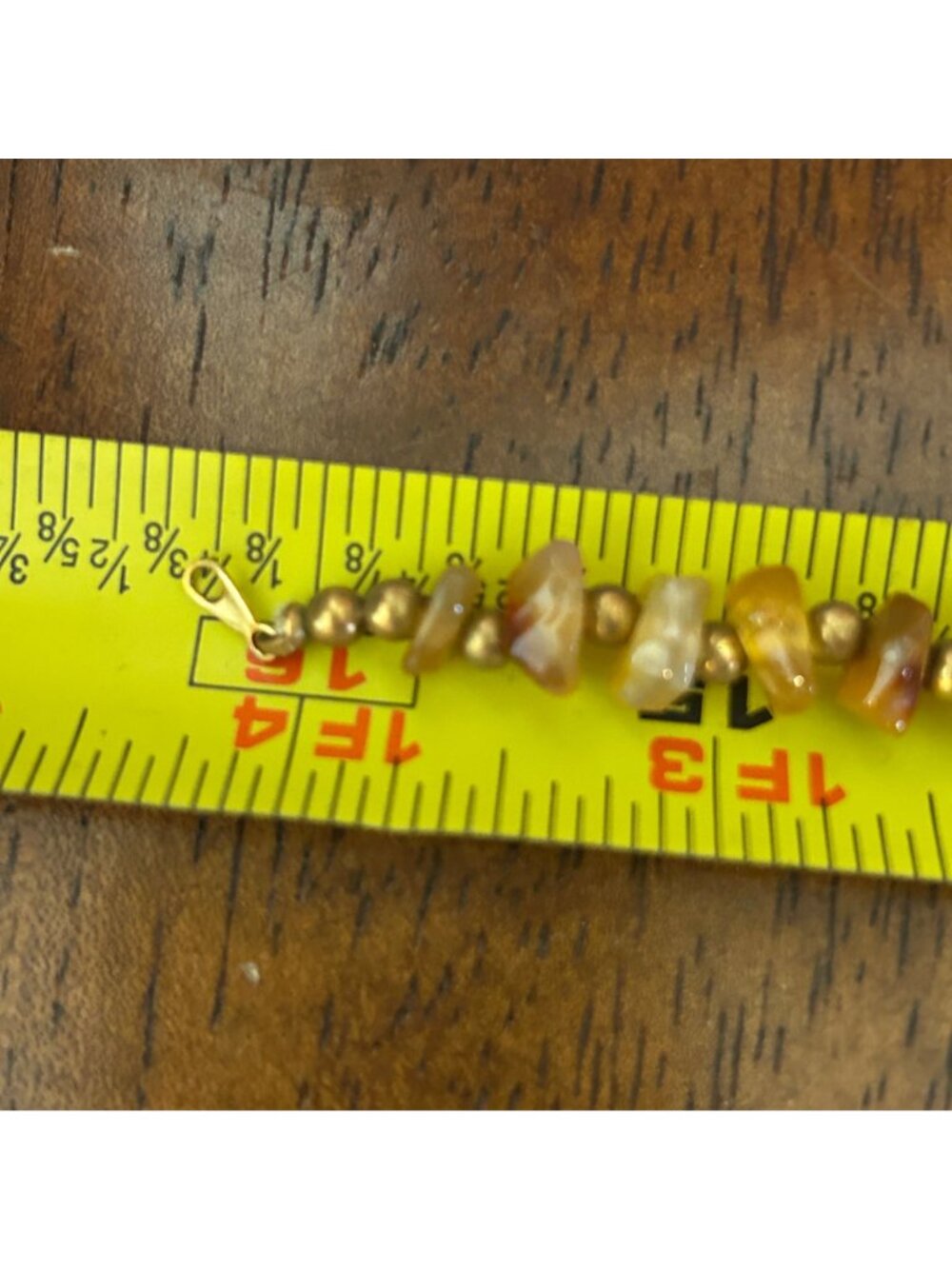 Vintage Amber Nugget Necklace Graduated Honey Chips Gemstone Boho Statement - Picture 15 of 16